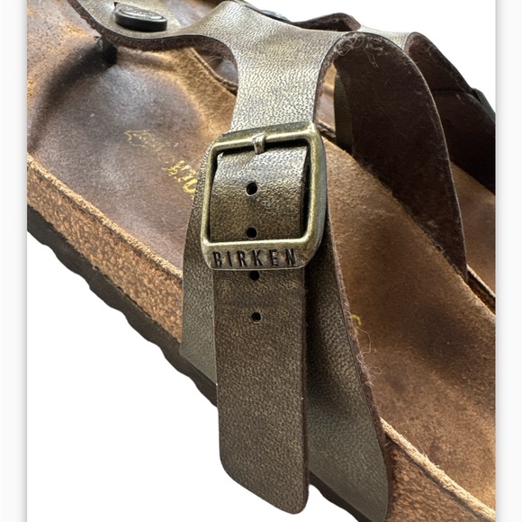 Birkenstock Gizeh Women's 6 / 37 Shoes Brown Leather Thong Sandals - Picture 6 of 8